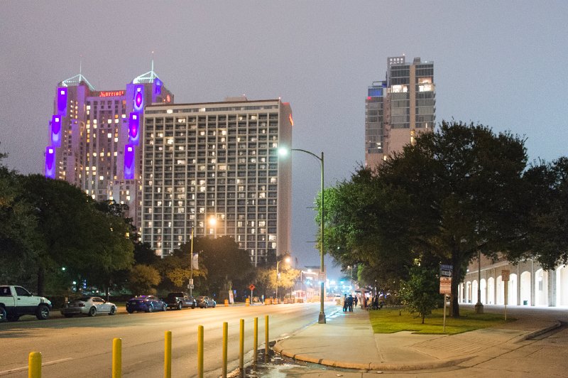 20151030_223134 D4S.jpg - East Market Street at night.  Marriott on left and Grand Hyatt on right